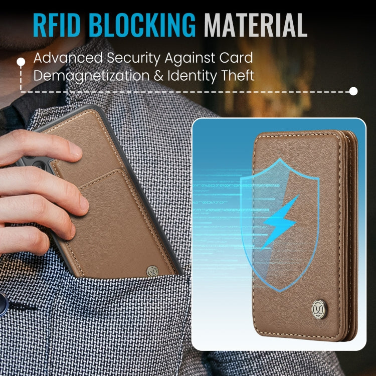 For Samsung Galaxy A25 JEEHOOD J05 Business Magnetic Style RFID Leather Phone Case(Brown) - Galaxy Phone Cases by JEEHOOD | Online Shopping UK | buy2fix