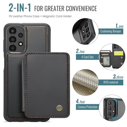 For Samsung Galaxy A33 5G JEEHOOD J05 Business Magnetic Style RFID Leather Phone Case(Black) - Galaxy Phone Cases by JEEHOOD | Online Shopping UK | buy2fix