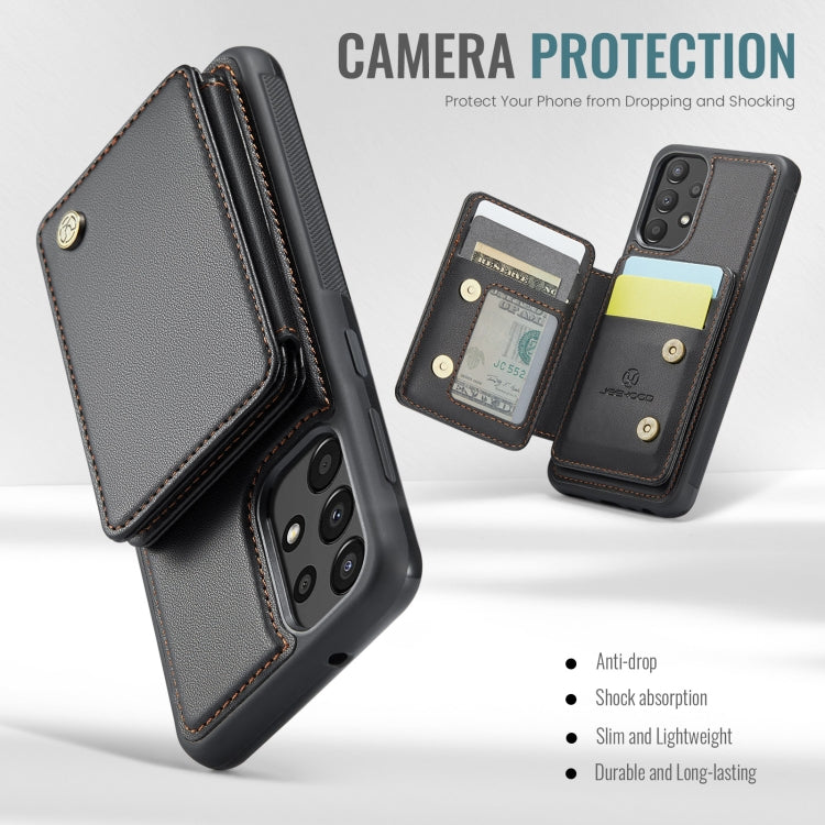 For Samsung Galaxy A33 5G JEEHOOD J05 Business Magnetic Style RFID Leather Phone Case(Black) - Galaxy Phone Cases by JEEHOOD | Online Shopping UK | buy2fix