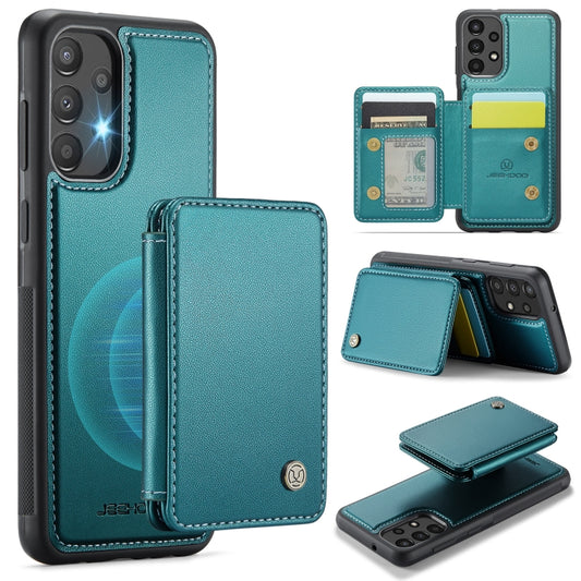 For Samsung Galaxy A33 5G JEEHOOD J05 Business Magnetic Style RFID Leather Phone Case(Blue Green) - Galaxy Phone Cases by JEEHOOD | Online Shopping UK | buy2fix