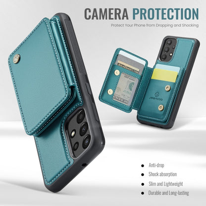 For Samsung Galaxy A33 5G JEEHOOD J05 Business Magnetic Style RFID Leather Phone Case(Blue Green) - Galaxy Phone Cases by JEEHOOD | Online Shopping UK | buy2fix