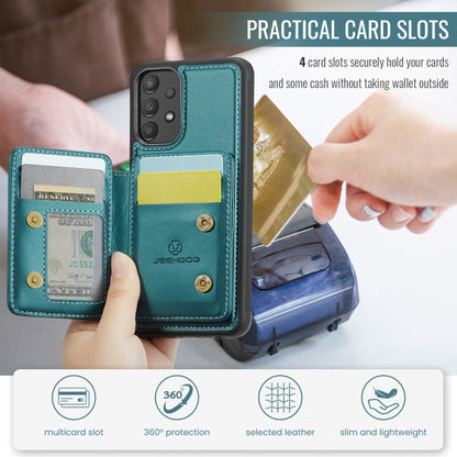 For Samsung Galaxy A33 5G JEEHOOD J05 Business Magnetic Style RFID Leather Phone Case(Blue Green) - Galaxy Phone Cases by JEEHOOD | Online Shopping UK | buy2fix