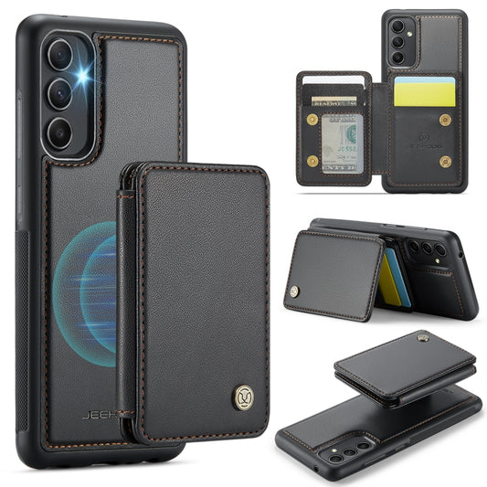 For Samsung Galaxy A54 5G JEEHOOD J05 Business Magnetic Style RFID Leather Phone Case(Black) - Galaxy Phone Cases by JEEHOOD | Online Shopping UK | buy2fix