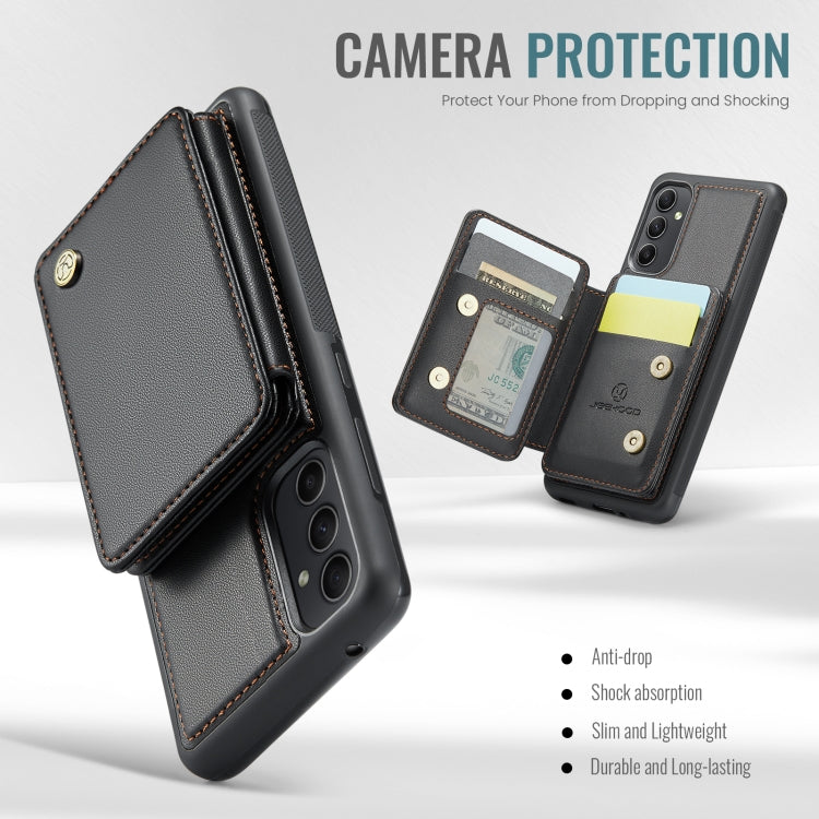 For Samsung Galaxy A54 5G JEEHOOD J05 Business Magnetic Style RFID Leather Phone Case(Black) - Galaxy Phone Cases by JEEHOOD | Online Shopping UK | buy2fix