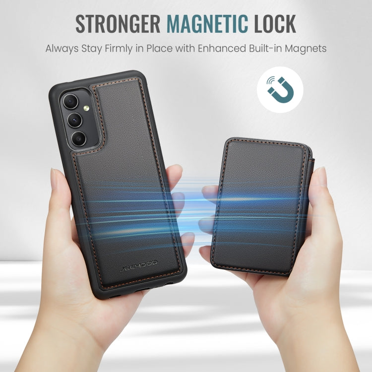 For Samsung Galaxy A54 5G JEEHOOD J05 Business Magnetic Style RFID Leather Phone Case(Black) - Galaxy Phone Cases by JEEHOOD | Online Shopping UK | buy2fix