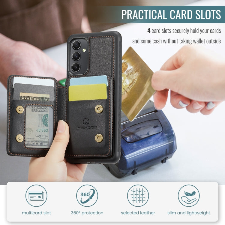 For Samsung Galaxy A54 5G JEEHOOD J05 Business Magnetic Style RFID Leather Phone Case(Black) - Galaxy Phone Cases by JEEHOOD | Online Shopping UK | buy2fix