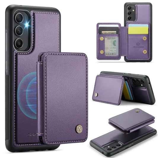 For Samsung Galaxy A54 5G JEEHOOD J05 Business Magnetic Style RFID Leather Phone Case(Purple) - Galaxy Phone Cases by JEEHOOD | Online Shopping UK | buy2fix