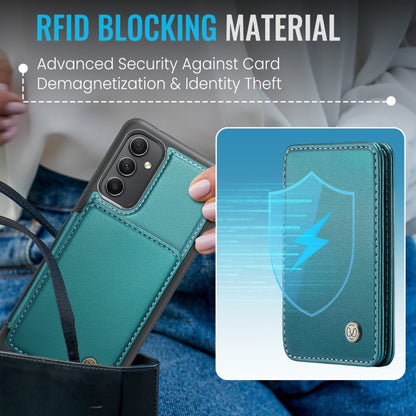 For Samsung Galaxy A54 5G JEEHOOD J05 Business Magnetic Style RFID Leather Phone Case(Blue Green) - Galaxy Phone Cases by JEEHOOD | Online Shopping UK | buy2fix