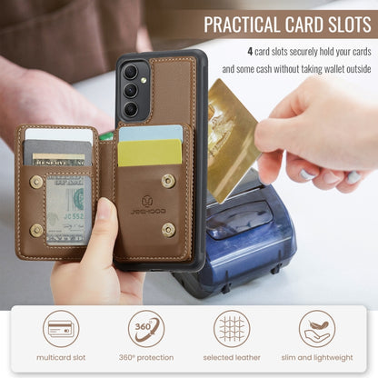 For Samsung Galaxy A54 5G JEEHOOD J05 Business Magnetic Style RFID Leather Phone Case(Brown) - Galaxy Phone Cases by JEEHOOD | Online Shopping UK | buy2fix