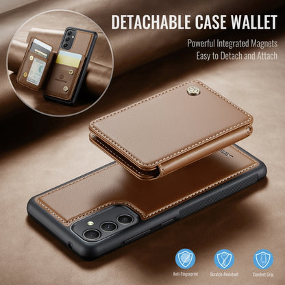 For Samsung Galaxy A54 5G JEEHOOD J05 Business Magnetic Style RFID Leather Phone Case(Brown) - Galaxy Phone Cases by JEEHOOD | Online Shopping UK | buy2fix