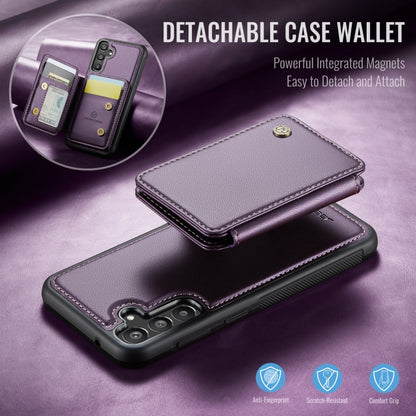 For Samsung Galaxy A55 5G JEEHOOD J05 Business Magnetic Style RFID Leather Phone Case(Purple) - Galaxy Phone Cases by JEEHOOD | Online Shopping UK | buy2fix
