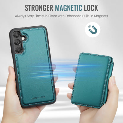 For Samsung Galaxy A55 5G JEEHOOD J05 Business Magnetic Style RFID Leather Phone Case(Blue Green) - Galaxy Phone Cases by JEEHOOD | Online Shopping UK | buy2fix