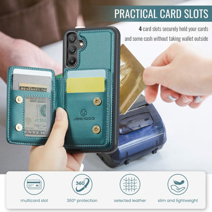 For Samsung Galaxy A55 5G JEEHOOD J05 Business Magnetic Style RFID Leather Phone Case(Blue Green) - Galaxy Phone Cases by JEEHOOD | Online Shopping UK | buy2fix