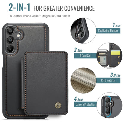 For Samsung Galaxy A16 5G JEEHOOD J05 Business Magnetic Style RFID Leather Phone Case(Black) - Galaxy Phone Cases by JEEHOOD | Online Shopping UK | buy2fix