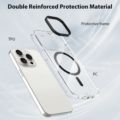 For iPhone 14 Lens Protection Frame MagSafe Phone Case(Black) by buy2fix