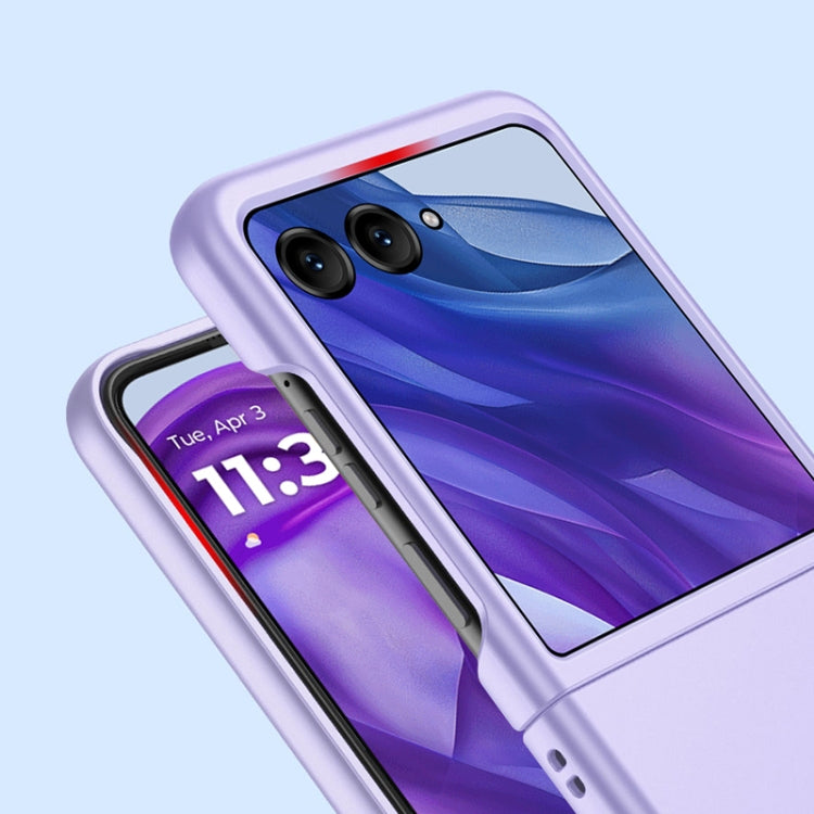 For Motorola Razr 50 Ultra Fuel Injection PC Skin Feel Phone Case(Purple) by buy2fix