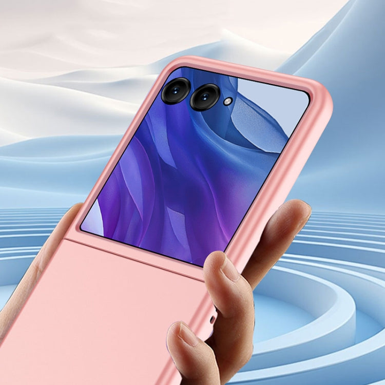 For Motorola Razr 50 Ultra Fuel Injection PC Skin Feel Phone Case(Pink) - Motorola Cases by buy2fix | Online Shopping UK | buy2fix