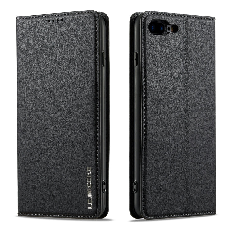 For iPhone 7 Plus / 8 Plus LC.IMEEKE L1 Series Frosted Fine Texture PU Phone Case(Black) - More iPhone Cases by LC.IMEEKE | Online Shopping UK | buy2fix