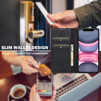 For iPhone 12 / 12 Pro LC.IMEEKE L1 Series Frosted Fine Texture PU Phone Case(Black) - iPhone 12 / 12 Pro Cases by LC.IMEEKE | Online Shopping UK | buy2fix