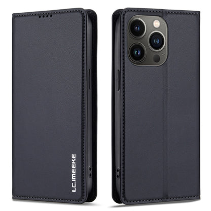 For iPhone 11 Pro LC.IMEEKE L1 Series Frosted Fine Texture PU Phone Case(Black) - iPhone 11 Pro Cases by LC.IMEEKE | Online Shopping UK | buy2fix