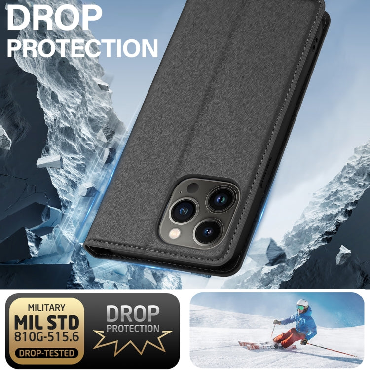 For iPhone 11 Pro LC.IMEEKE L1 Series Frosted Fine Texture PU Phone Case(Black) - iPhone 11 Pro Cases by LC.IMEEKE | Online Shopping UK | buy2fix