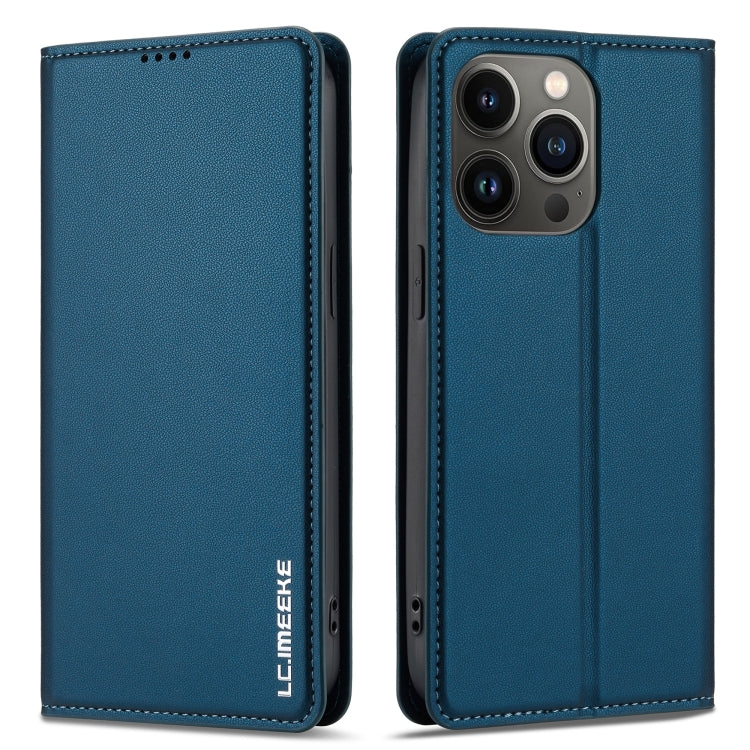 For iPhone 11 Pro Max LC.IMEEKE L1 Series Frosted Fine Texture PU Phone Case(Blue) - iPhone 11 Pro Max Cases by LC.IMEEKE | Online Shopping UK | buy2fix