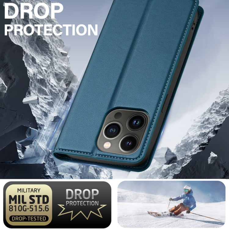 For iPhone 11 Pro Max LC.IMEEKE L1 Series Frosted Fine Texture PU Phone Case(Blue) - iPhone 11 Pro Max Cases by LC.IMEEKE | Online Shopping UK | buy2fix