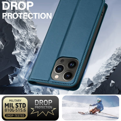 For iPhone 11 Pro Max LC.IMEEKE L1 Series Frosted Fine Texture PU Phone Case(Blue) - iPhone 11 Pro Max Cases by LC.IMEEKE | Online Shopping UK | buy2fix