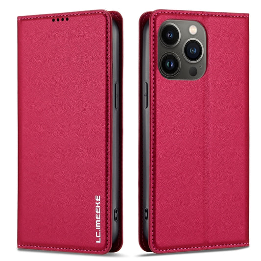 For iPhone 11 Pro Max LC.IMEEKE L1 Series Frosted Fine Texture PU Phone Case(Red) - iPhone 11 Pro Max Cases by LC.IMEEKE | Online Shopping UK | buy2fix
