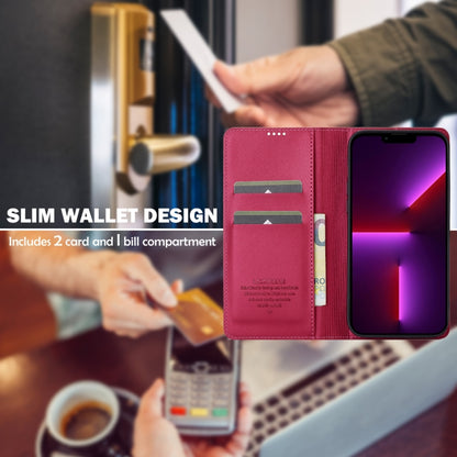 For iPhone 11 Pro Max LC.IMEEKE L1 Series Frosted Fine Texture PU Phone Case(Red) - iPhone 11 Pro Max Cases by LC.IMEEKE | Online Shopping UK | buy2fix
