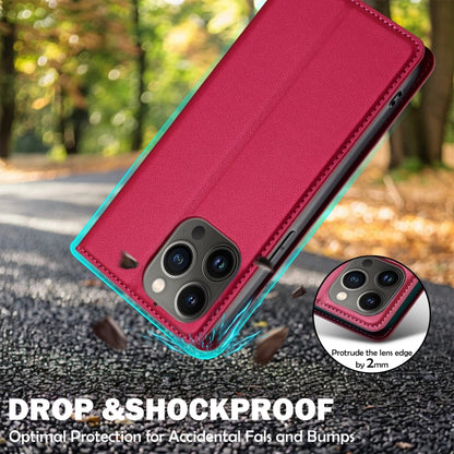 For iPhone 11 Pro Max LC.IMEEKE L1 Series Frosted Fine Texture PU Phone Case(Red) - iPhone 11 Pro Max Cases by LC.IMEEKE | Online Shopping UK | buy2fix