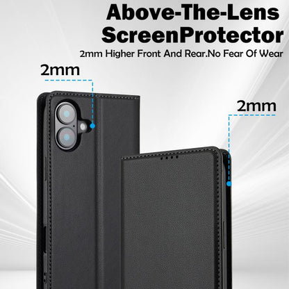 For iPhone 17 LC.IMEEKE L1 Series Frosted Fine Texture PU Phone Case(Black) - iPhone 17 Cases by LC.IMEEKE | Online Shopping UK | buy2fix