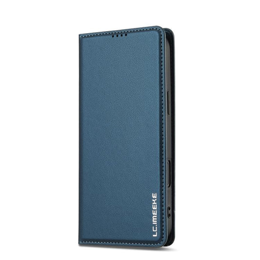 For iPhone 17 LC.IMEEKE L1 Series Frosted Fine Texture PU Phone Case(Blue) - iPhone 17 Cases by LC.IMEEKE | Online Shopping UK | buy2fix