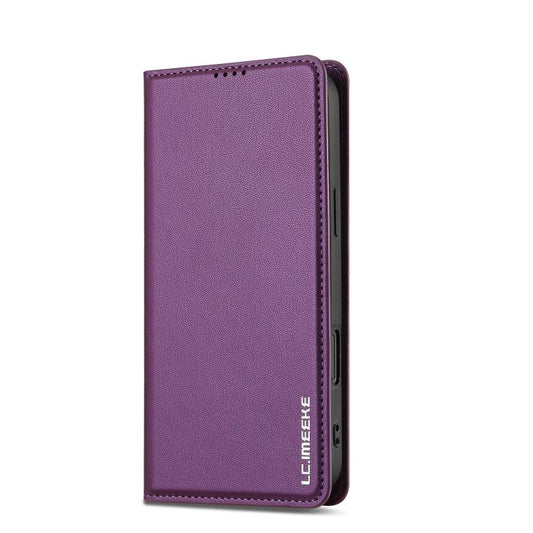 For iPhone 17 LC.IMEEKE L1 Series Frosted Fine Texture PU Phone Case(Purple) - iPhone 17 Cases by LC.IMEEKE | Online Shopping UK | buy2fix
