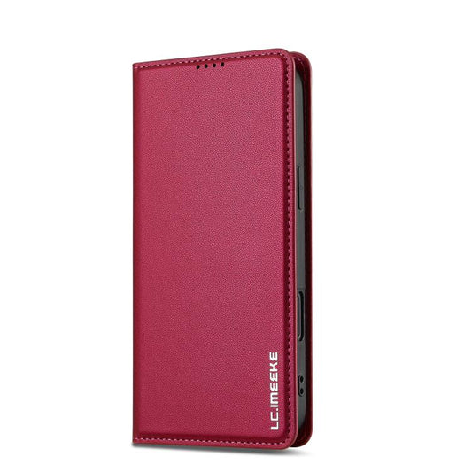 For iPhone 17 LC.IMEEKE L1 Series Frosted Fine Texture PU Phone Case(Red) - iPhone 17 Cases by LC.IMEEKE | Online Shopping UK | buy2fix