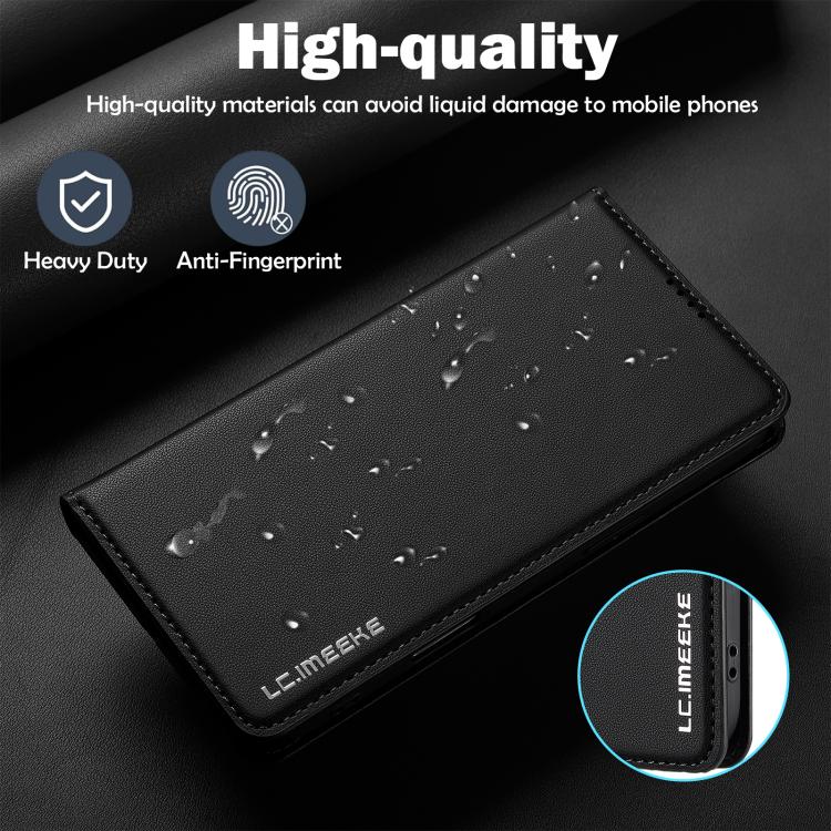 For iPhone 17 Air LC.IMEEKE L1 Series Frosted Fine Texture PU Phone Case(Black) - iPhone 17 Air Cases by LC.IMEEKE | Online Shopping UK | buy2fix