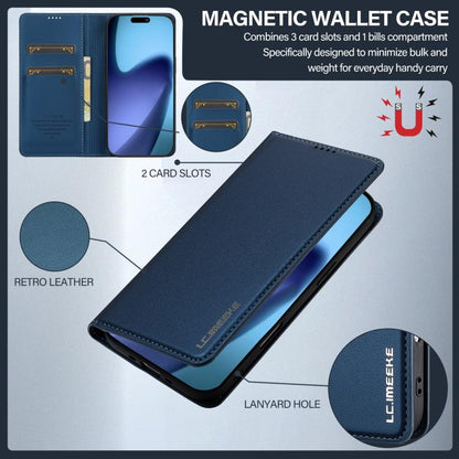 For iPhone Air LC.IMEEKE L1 Series Frosted Fine Texture PU Phone Case(Blue) - iPhone Air Cases by LC.IMEEKE | Online Shopping UK | buy2fix