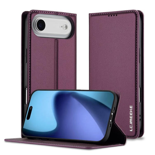 For iPhone Air LC.IMEEKE L1 Series Frosted Fine Texture PU Phone Case(Purple)