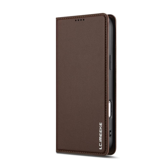 For iPhone 17 Pro LC.IMEEKE L1 Series Frosted Fine Texture PU Phone Case(Brown) - iPhone 17 Pro Cases by LC.IMEEKE | Online Shopping UK | buy2fix