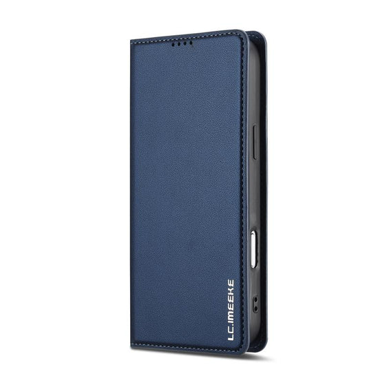 For iPhone 17 Pro LC.IMEEKE L1 Series Frosted Fine Texture PU Phone Case(Blue) - iPhone 17 Pro Cases by LC.IMEEKE | Online Shopping UK | buy2fix