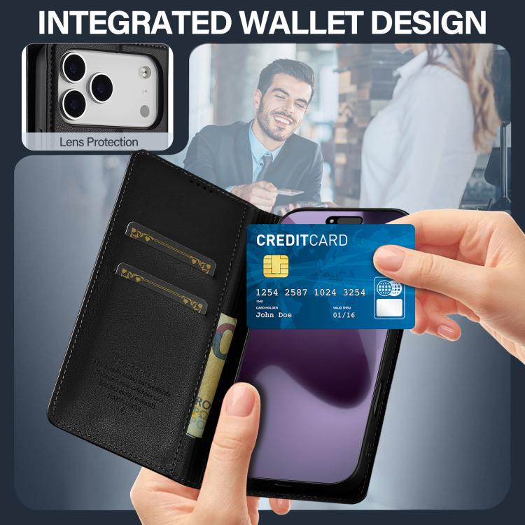 For iPhone 17 Pro Max LC.IMEEKE L1 Series Frosted Fine Texture PU Phone Case(Black) - iPhone 17 Pro Max Cases by LC.IMEEKE | Online Shopping UK | buy2fix