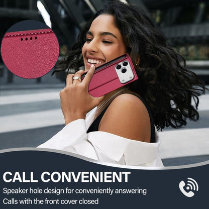 For iPhone 17 Pro Max LC.IMEEKE L1 Series Frosted Fine Texture PU Phone Case(Red) - iPhone 17 Pro Max Cases by LC.IMEEKE | Online Shopping UK | buy2fix