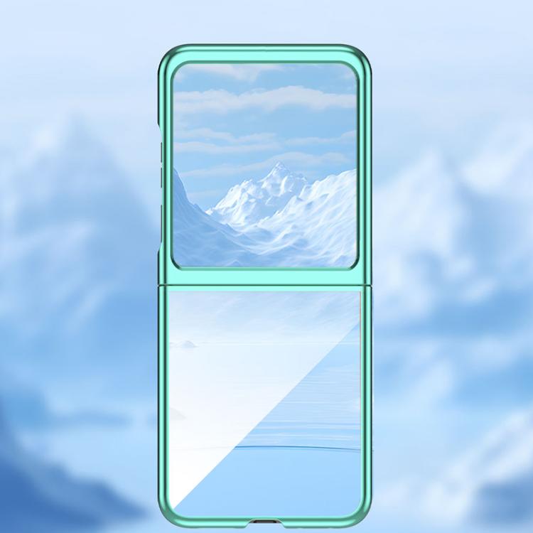 For Motorola Razr 50 Ultra Super Thin Electroplating Transparent Folding Phone Case(Green) by buy2fix
