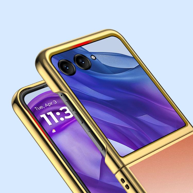 For Motorola Razr 50 Ultra Super Thin Electroplating Transparent Folding Phone Case(Green) by buy2fix