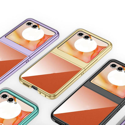 For Motorola Razr 50 Super Thin Electroplating Transparent Folding Phone Case(Green) by buy2fix