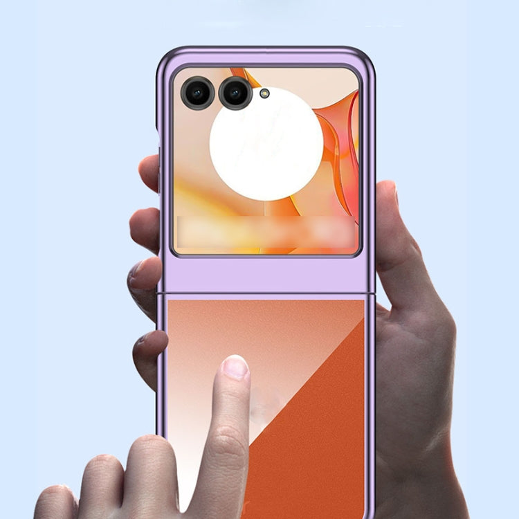 For Motorola Razr 50 Super Thin Electroplating Transparent Folding Phone Case(Gold) by buy2fix