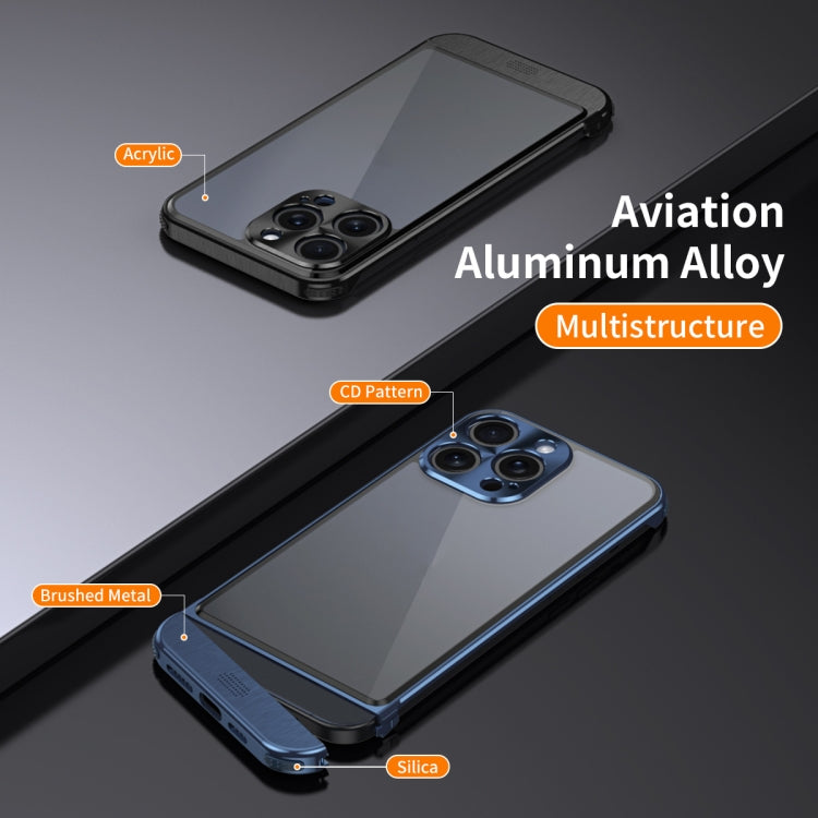 For iPhone 15 Pro Metal Scissor Holder Translucent Aroma Phone Case(Silver) - iPhone 15 Pro Cases by buy2fix | Online Shopping UK | buy2fix