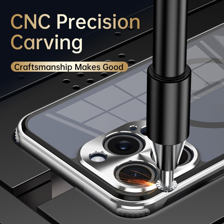 For iPhone 15 Pro Max Metal Scissor Design Aroma MagSafe Phone Case(Silver) - iPhone 15 Pro Max Cases by buy2fix | Online Shopping UK | buy2fix