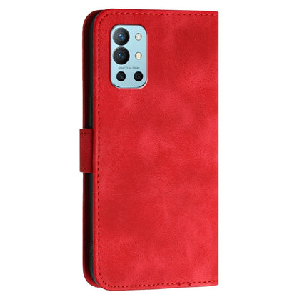 For OnePlus 11 Grid Butterfly Embossed Pattern Flip Leather Phone Case with Lanyard(Red) - OnePlus Cases by buy2fix | Online Shopping UK | buy2fix