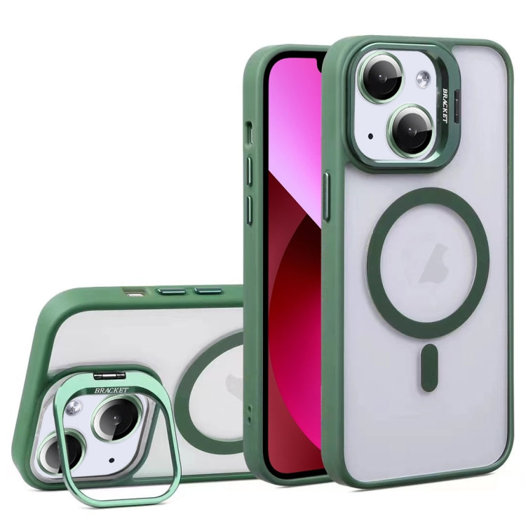 For iPhone 13 U1 Invisible Lens Holder Acrylic + TPU MagSafe Magnetic Phone Case(Green) by buy2fix